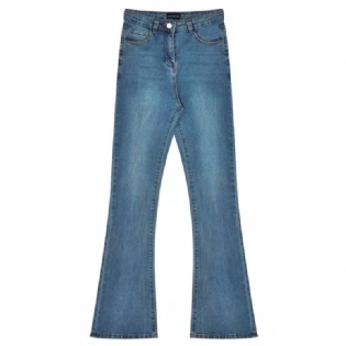 Vintage High Stretch Slim Fit Dame Jeans Høj Talje