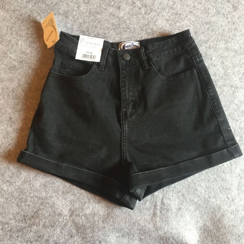 Vintage Højtalje Stretch Dameshorts Slim Fit Denimshorts