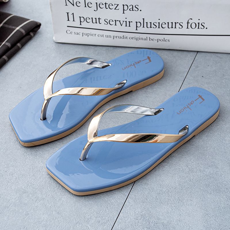 Flip Flops Kvinders Sommer Flade Sko Mode Knivspids Blød Bund Strandsandaler Hjemmesko Sko