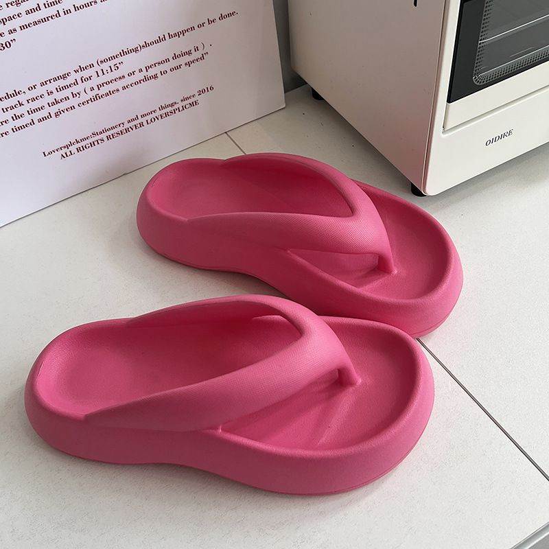 Tyksålede Flip-flops Sko Kvinder Sommer Strandmode Hjemmesko