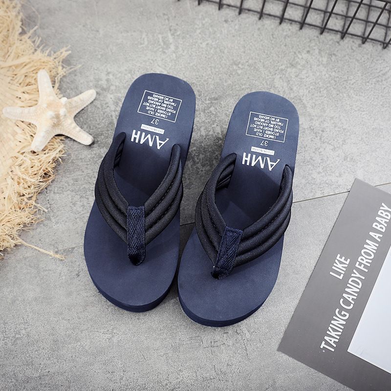 Tykt Bælte Tyk Bund Skridsikre Flip Flops Kvinder 6.5 cm Høj Hæl