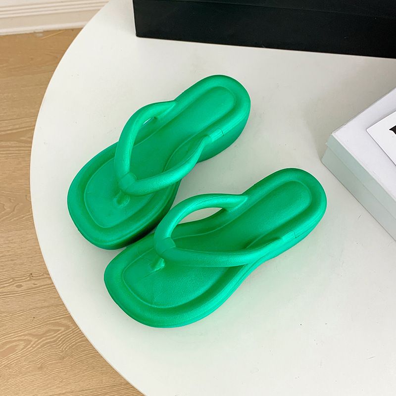 Zhao Lusi Tyksålede Hjemmesko Brødflip Flops Til Kvinder Skridsikre Sandaler Strandsko