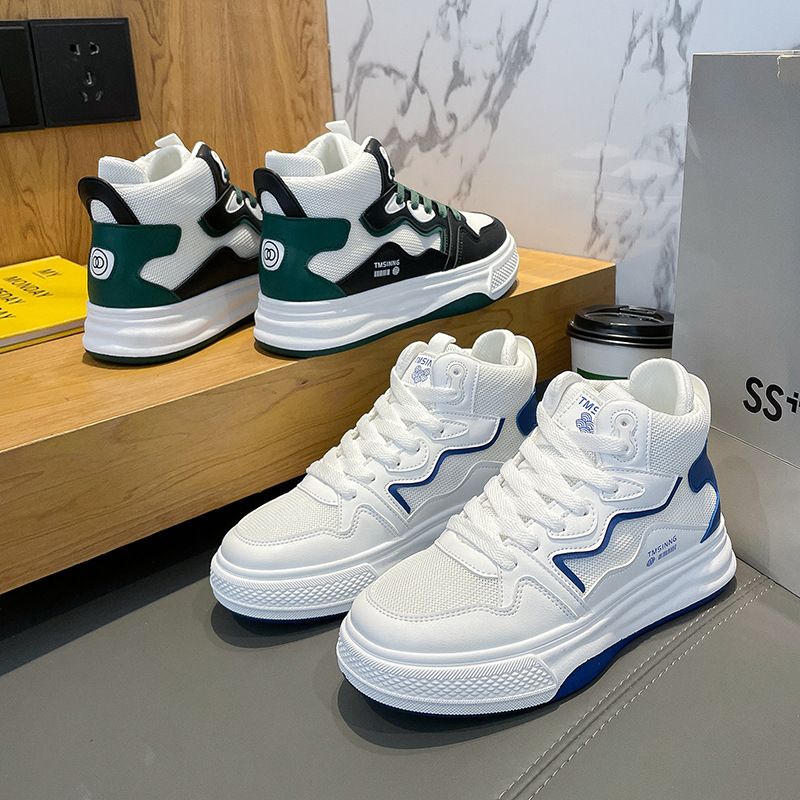 2023 Forår Nye High-top Sneakers Kvindelige Studerende Tyksålede Fritidssko Til Kvinder