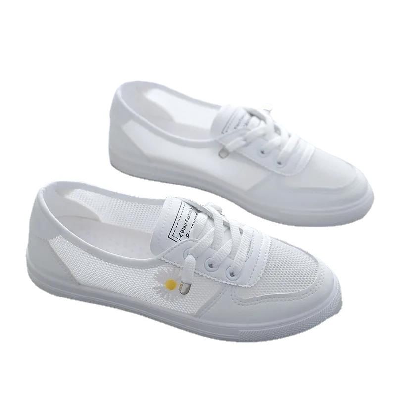 Damesko 2023 Forår Og Sommer Nye Fladbunde Mesh Åndbare Daisy Sneakers Trendy Sko Doudou Sko