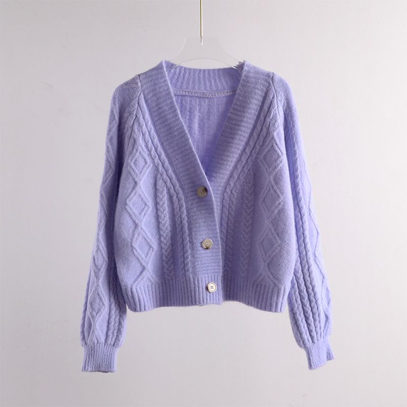 2023 Dame Cardigan Jakke Kort Temperament Sweater Løst Strik