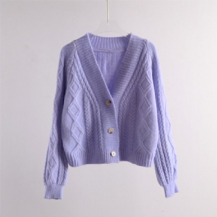 2023 Dame Cardigan Jakke Kort Temperament Sweater Løst Strik