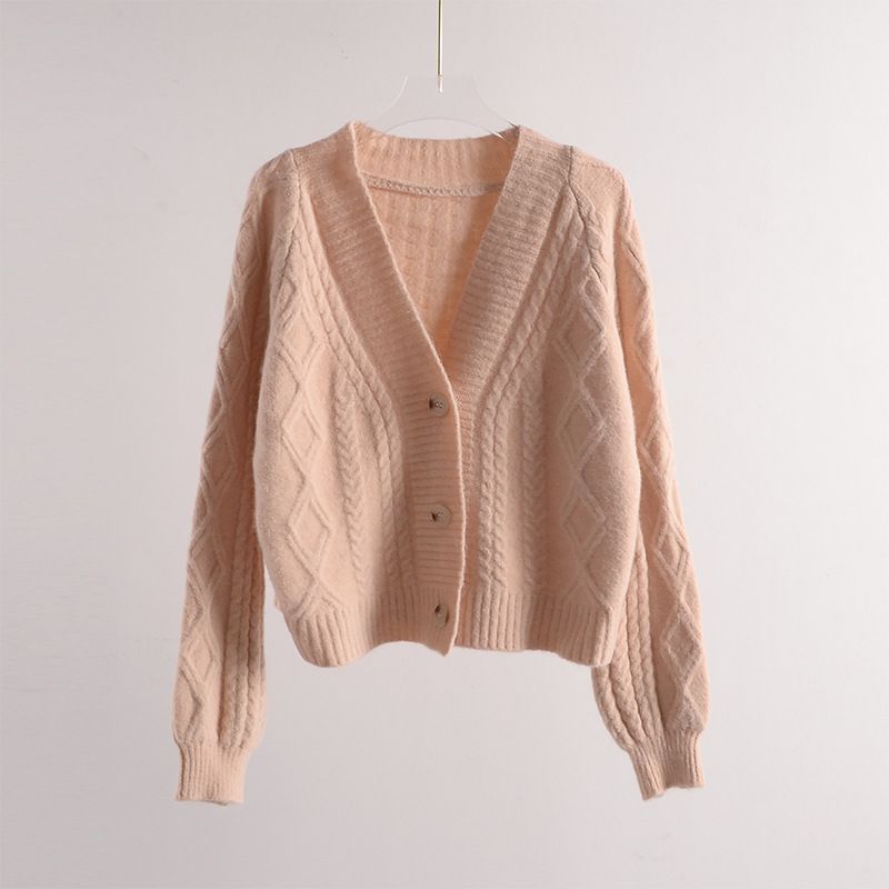 2023 Dame Cardigan Jakke Kort Temperament Sweater Løst Strik