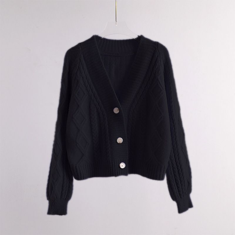 2023 Dame Cardigan Jakke Kort Temperament Sweater Løst Strik