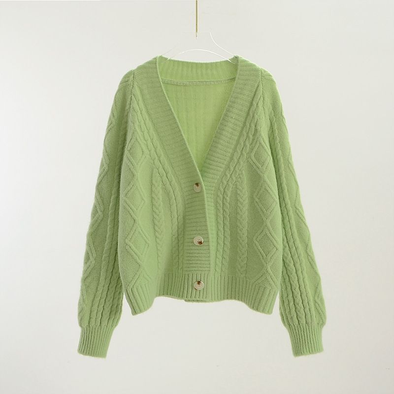 2023 Dame Cardigan Jakke Kort Temperament Sweater Løst Strik