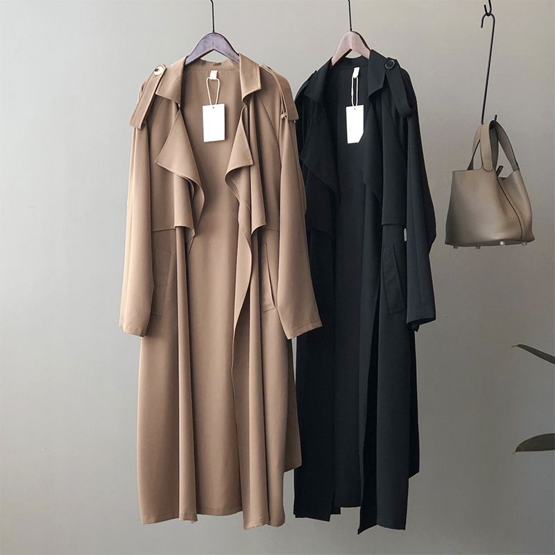 2023 Fashion Temperament Trench Coat Til Kvinder Retro Loose