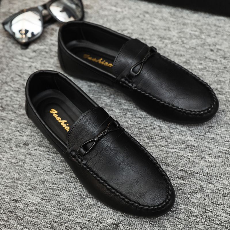 2023 Forår Nye Doudou Sko Mænds Slip-on Åndbar Kørsel Casual Dress Sko Blød Sål