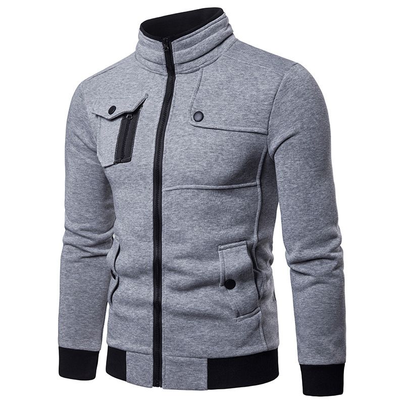 2023 Mænds Standkravejakke Multi Pocket Sportsjakke Cardigan