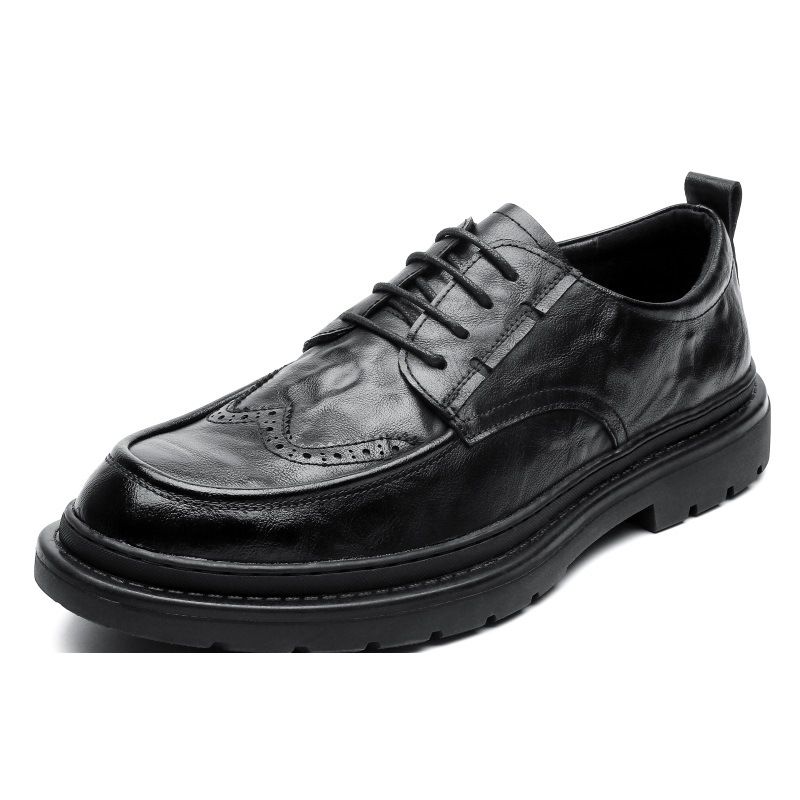 2023 Nye Dress Shoes Herre Læder Brogue Sko Business Casual Sko