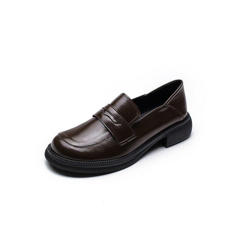 2023 Nye Tyksålede Kjolesko Forår Og Efterår Slip-on Loafers Damesko