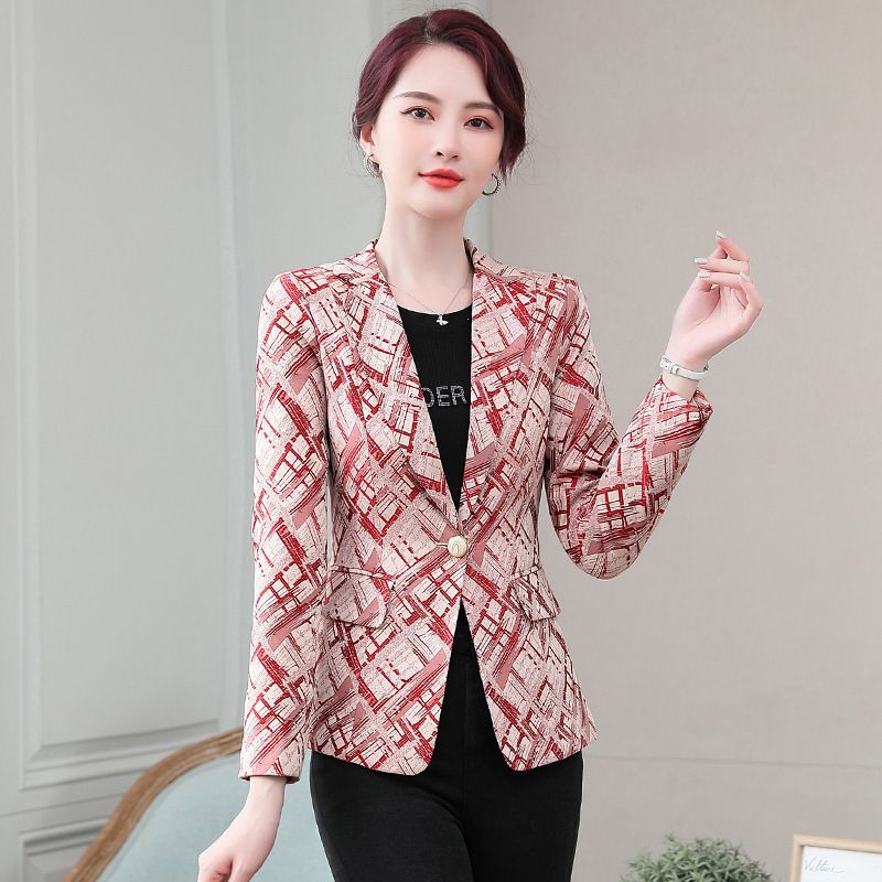 Blazerjakke Dame 2023 Slim Fit Casual Cropped Ternet Blazers Trend