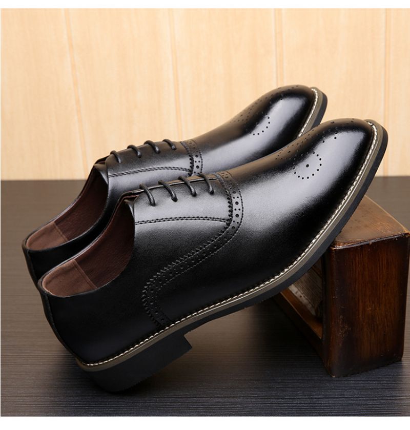 Brogue Sko Udskårne Mænds Kjole Sko Business Derby Sko Håndlavede Sko Spidse Retro Bryllup Sko Trendy Sko