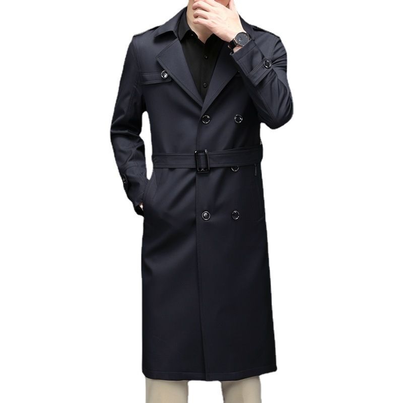 Casual Trench Coat Mænd Lang Business Jakke