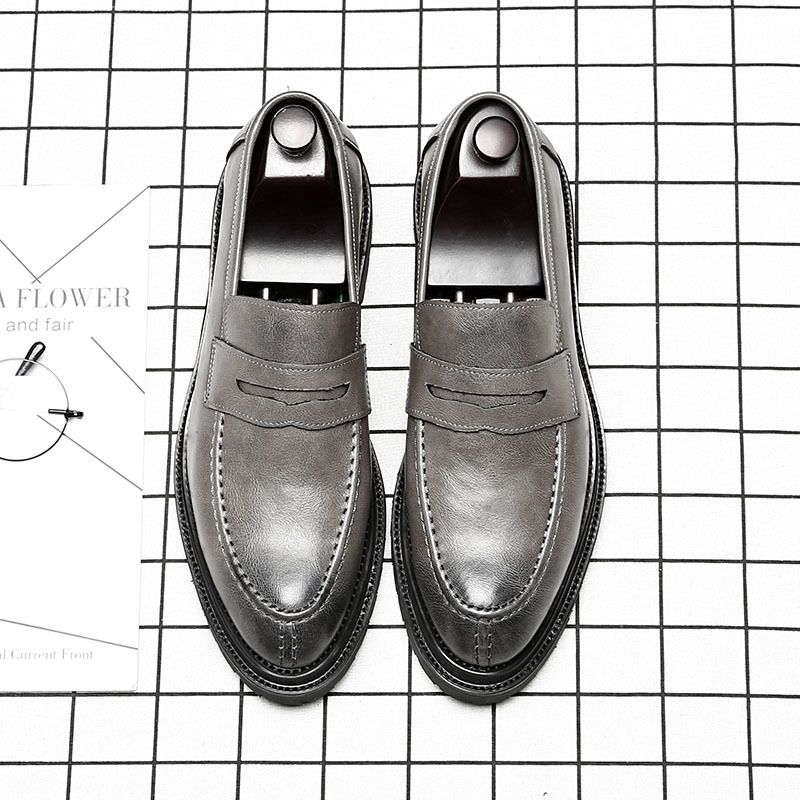 Doudou Sko Mænds Trend Slip-on Loafers Business Formelt Slid Åndbare Afslappede Kjole Sko