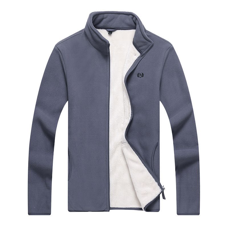 Fleece Jakke Til Mænd Med Standkrave Top Casual Cardigan