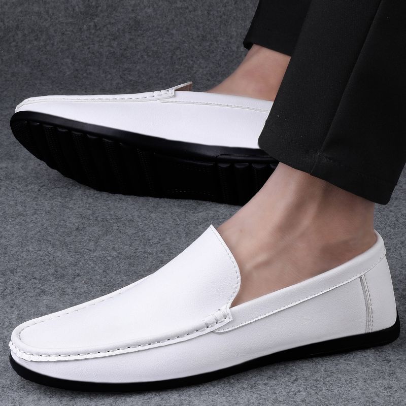 Forår Lav Top Ærter Sko Daglig Rund Tå Mænds Store Størrelse Fritidssko Nye Åndbare Loafers Mode Trend Sko