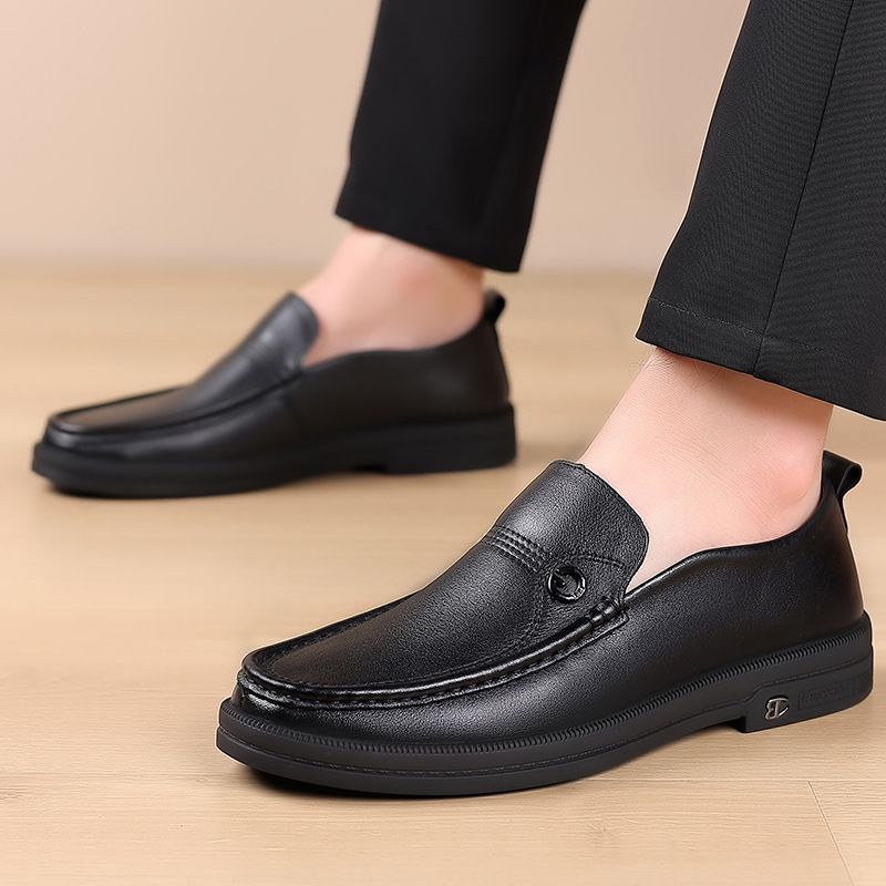 Forår Nye Mænds Loafers Business Casual Sko Sæt Fødder Kjole Sko Low Top Koskind Doudou Sko Mænd