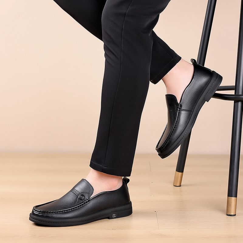 Forår Nye Mænds Loafers Business Casual Sko Sæt Fødder Kjole Sko Low Top Koskind Doudou Sko Mænd