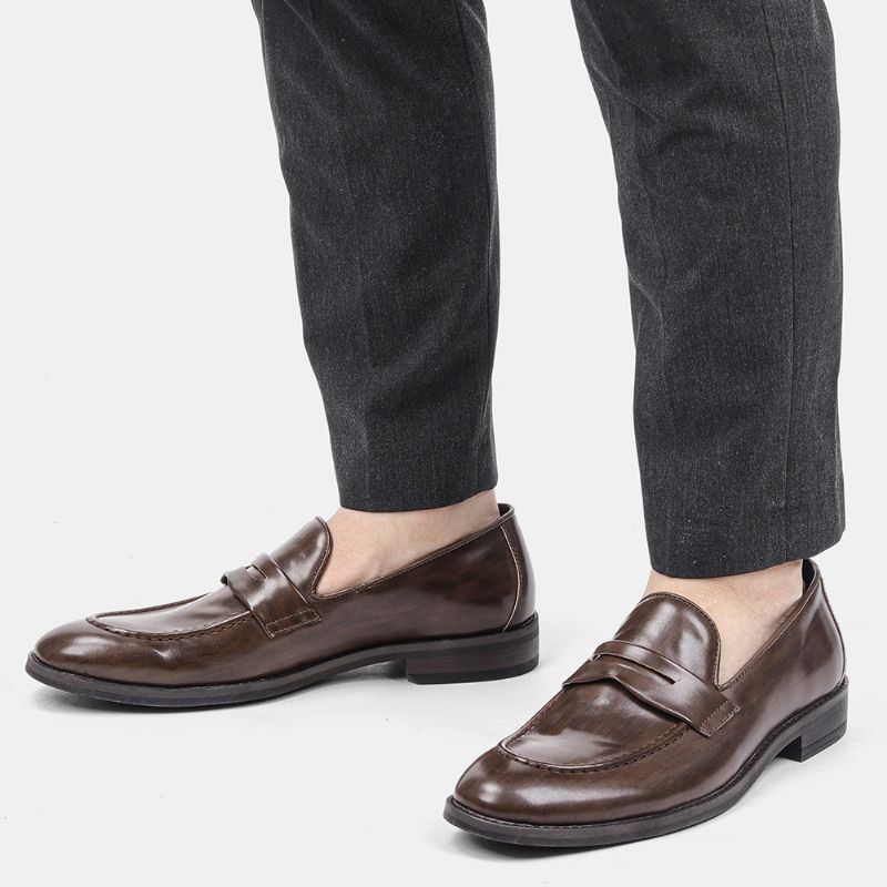 Herresko Plus Size Herre Afslappet Kjole Sko Slip On Penny Sko Sommer Køresko Loafers