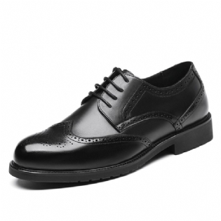 Koskind Til Mænds Kjole Sko Læder Business Casual Soft Sole Dress Sko Brogue Sko Udskåret Arbejdstøj Herresko