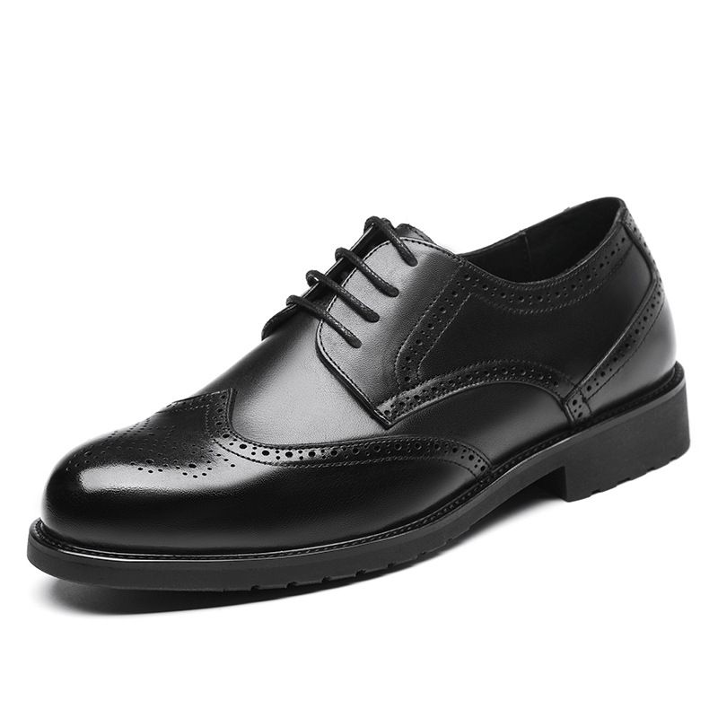 Koskind Til Mænds Kjole Sko Læder Business Casual Soft Sole Dress Sko Brogue Sko Udskåret Arbejdstøj Herresko