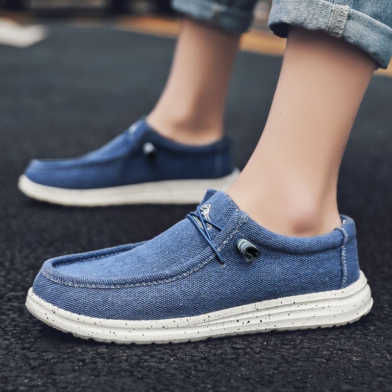 Loafers Flade Casual Sko Herre Canvas Sko Sneakers Slip-on