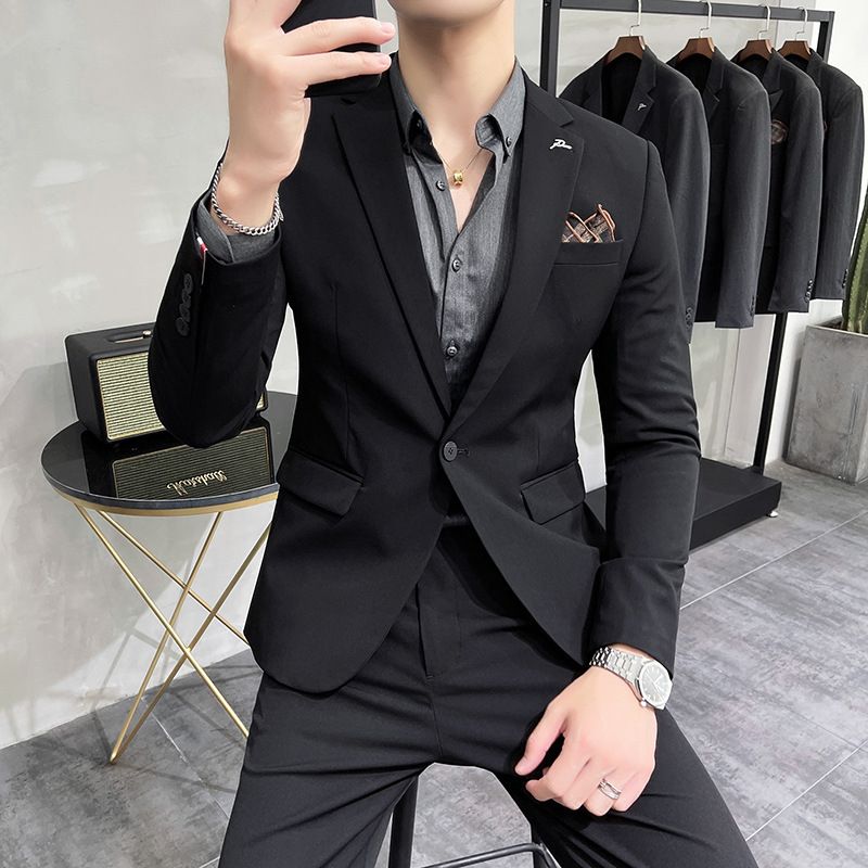 Mænd Slim Business Groomsmen Kjoler Suits Trend