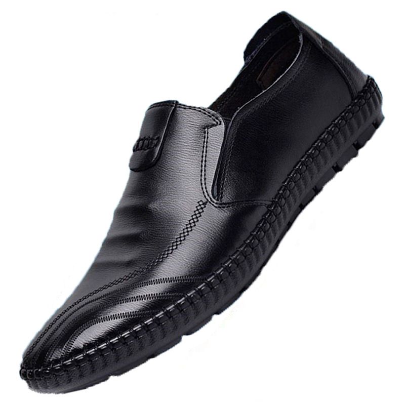 Mænds Business Casual Dress Sko Fire Sæsoner Mode Doudou Sko Blød Sål Slip-on Flade Sko Køresko