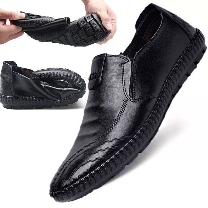 Mænds Business Casual Dress Sko Fire Sæsoner Mode Doudou Sko Blød Sål Slip-on Flade Sko Køresko