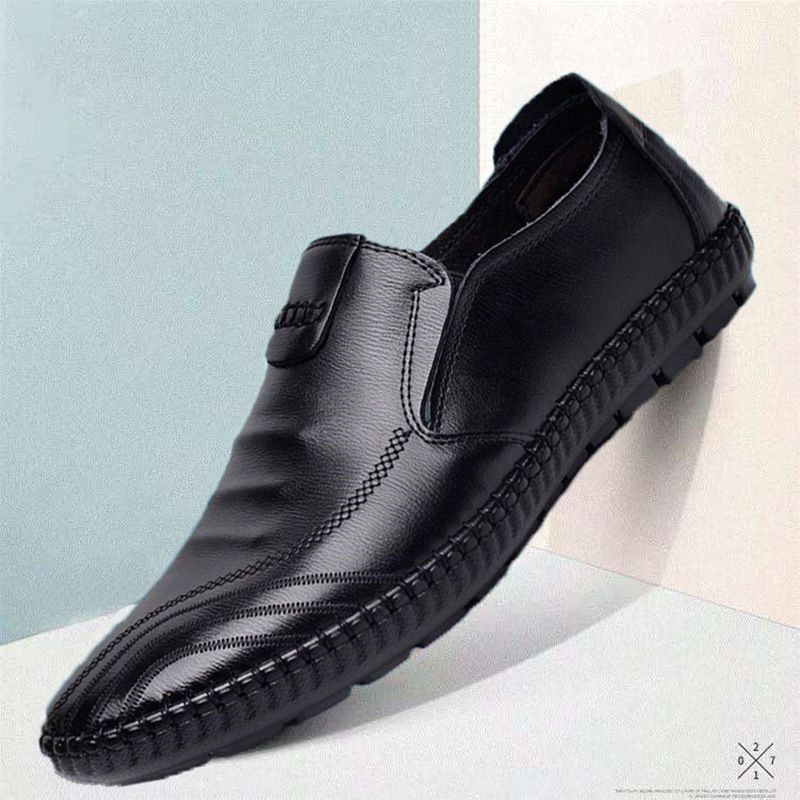 Mænds Business Casual Dress Sko Fire Sæsoner Mode Doudou Sko Blød Sål Slip-on Flade Sko Køresko