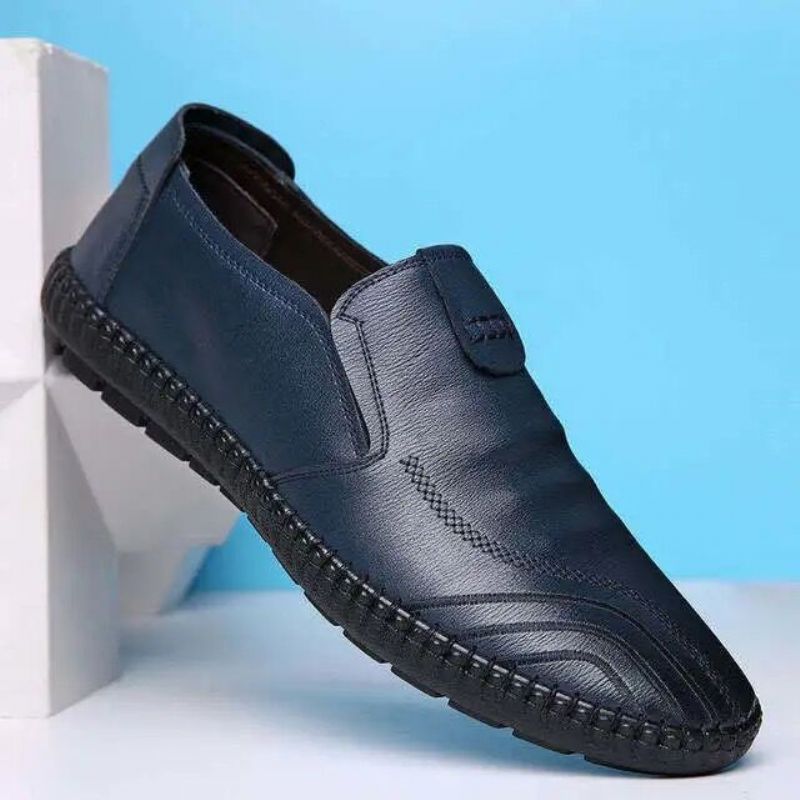 Mænds Business Casual Dress Sko Fire Sæsoner Mode Doudou Sko Blød Sål Slip-on Flade Sko Køresko