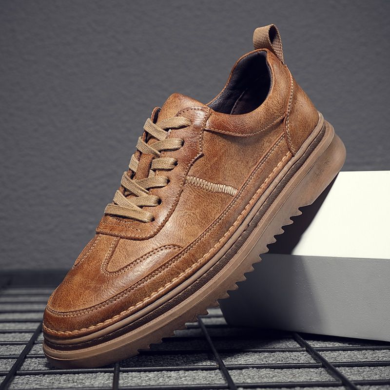 Mænds Sko 2023 Forår Nye Brogue Sko Afslappede Kjole Sko Trendy Low-cut Sneakers Mænd