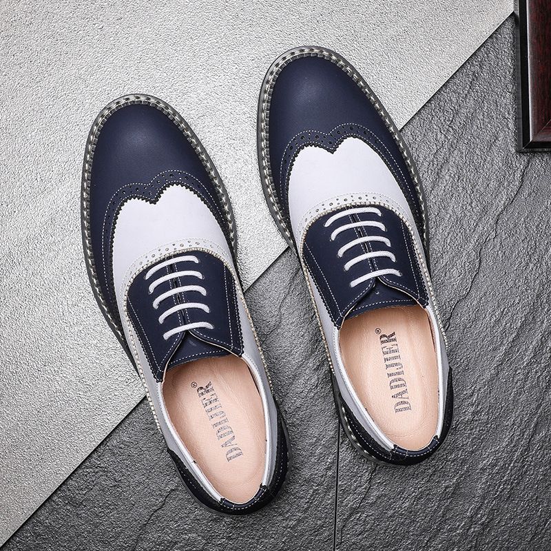 Mænds Sko 2023 Nye Business Dress Sko Casual Fashion Brogue Shoes Personlige Bryllupssko