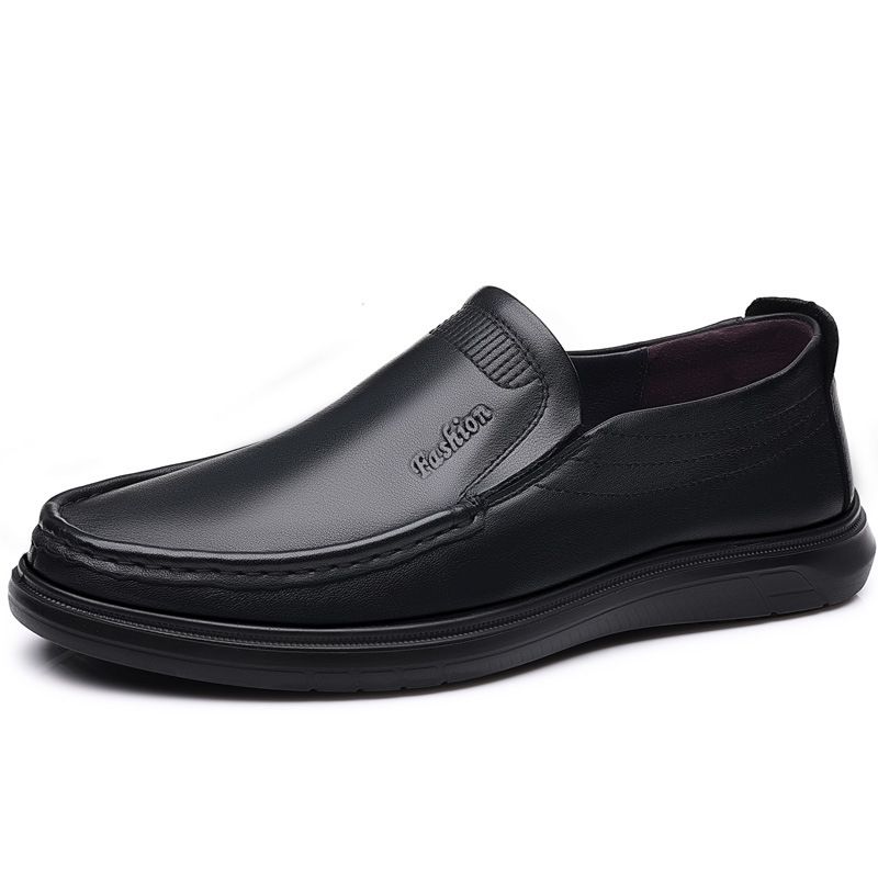 Nye Læder Mænds Casual Doudou Sko Slip-on Sko Med Blød Bund Og Overflade