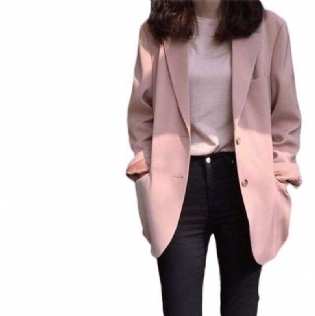 Pink Blazer Kvinder 2023 Casual Elegance Korte Blazere