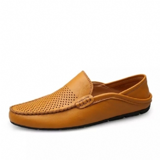 Plus Size Populære Herresko Slip-on Herre Kjole Sko Casual Peas Sko Okselæd Hule