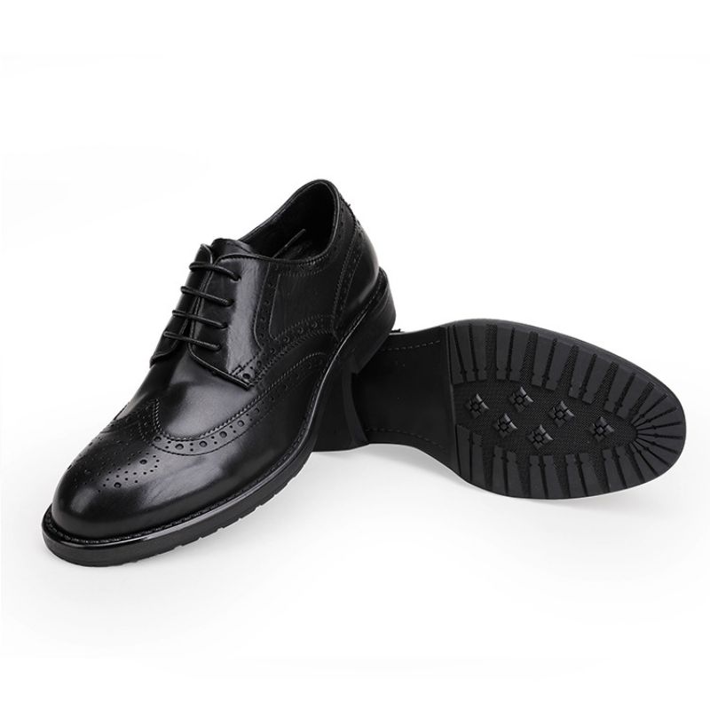 Sko Herre Læder Oxford Dress Sko Business Casual Sko Brogue Sko Graveret Bryllup Sko Derby