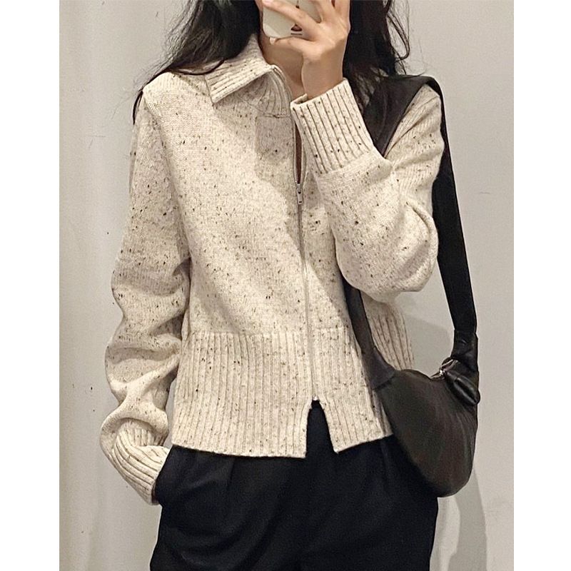 Slim Fit Cropped Wool Jacket Dame Beige 2023 Casual Toppe