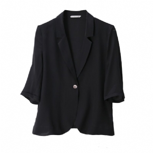 Sort Blazers Cropped Dame Blazer Jakke Elegance