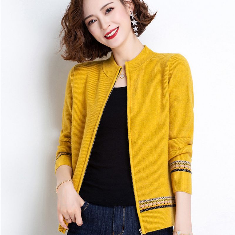 Strik Cardigan Dame Sweater 2023 Kort