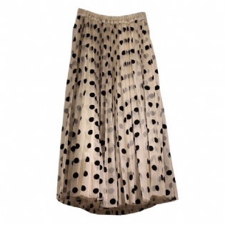 2023 Mesh Polka Dot Puffy Skirt Western Style Høj Talje