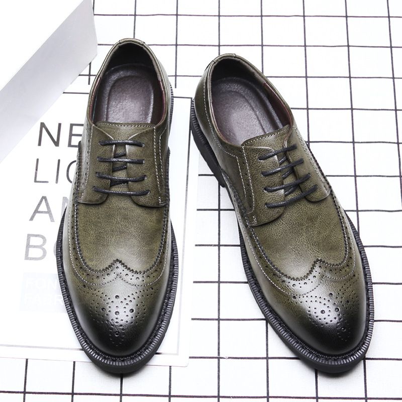 Brogues Carved Casual Shoes Retro Sko Til Mænd Formelle Business Dress Sko