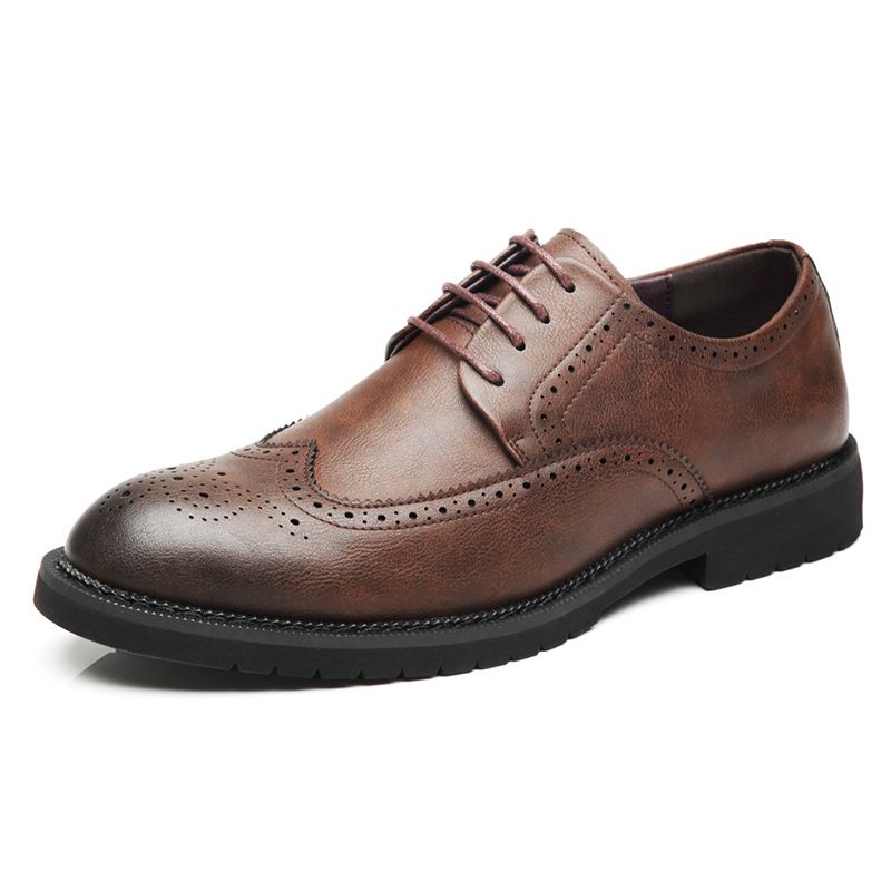 Brogues Carved Casual Shoes Retro Sko Til Mænd Formelle Business Dress Sko