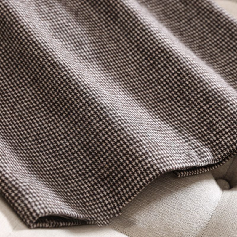 Houndstooth Nederdel Kvindelig Høj Talje Elegant Temperament Slids Plaid Wrap Hofte