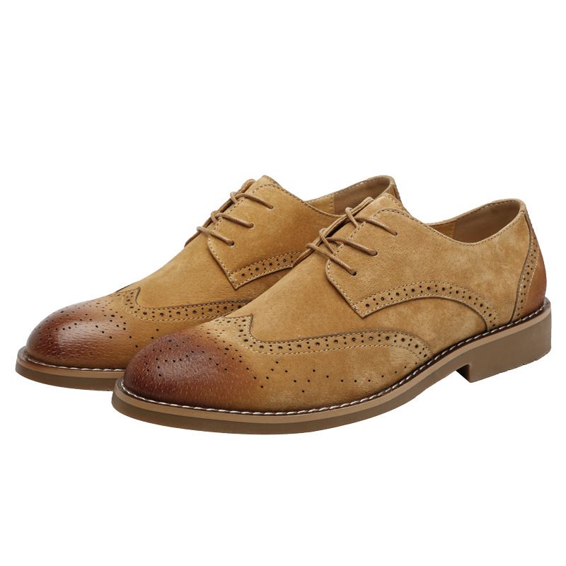 Kæde Nye Udskåret Kjole Sko Trendy Brogue Sko Business Casual Retro Herresko