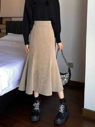 Kvinders Mellemlang Nederdel Med Smal Talje Mode Western-stil Omsluttende Hofter
